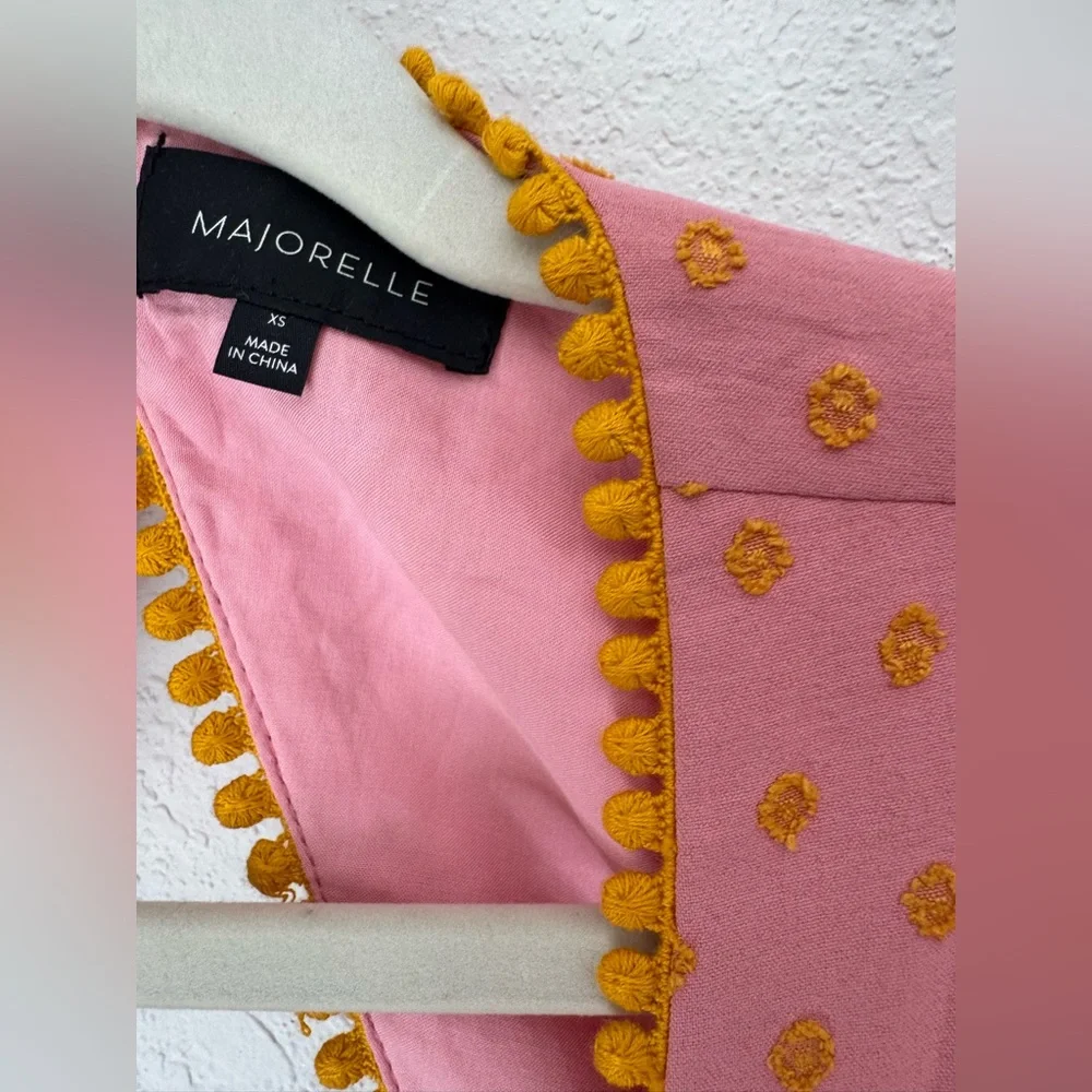 Majorelle Coral and Yellow Cut Out Marisa Mini Dress - Picture 6 of 10